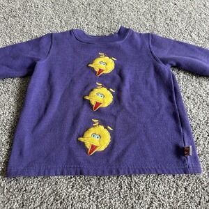 Vintage‎ Sesame Street Big Bird 2t Purple Sweatshirt